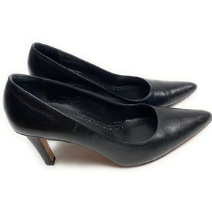 Brooks Brothers Womens Black Leather Pump Shoes Size 6